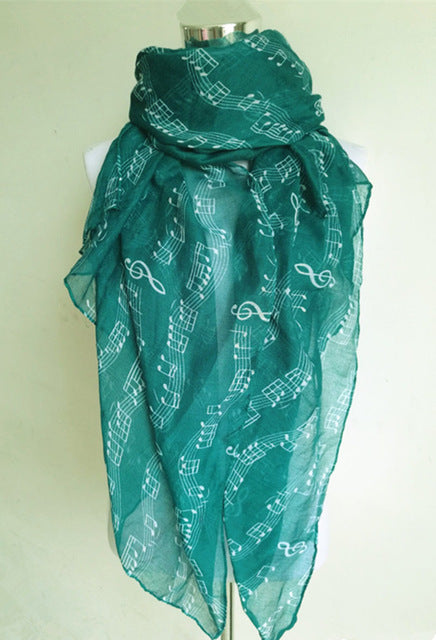 Music Note Sheet Music Piano Notes Script Print Infinity Scarf