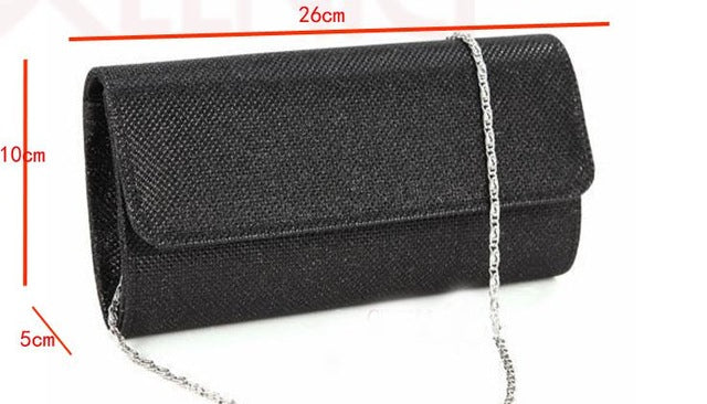 Satin Rhinestone Evening Clutch Bag