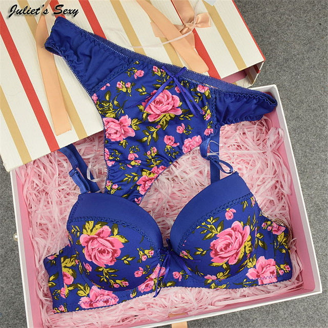 Seamless printing BC women bra set